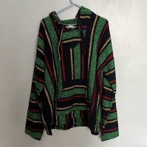 Soft Mexican Jerga Unisex in Rastafarian colors